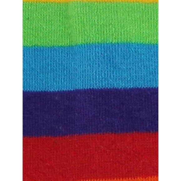 Mens Multicolor Rainbow Stripe Crew Socks - Picture 3 of 9
